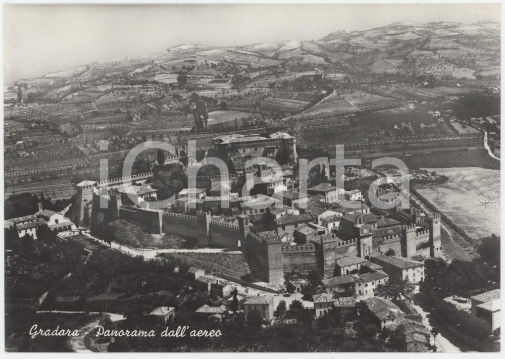 Cartolina originale da collezione 1955 GRADARA Panorama dall aereo  Cartolina FG NV 1