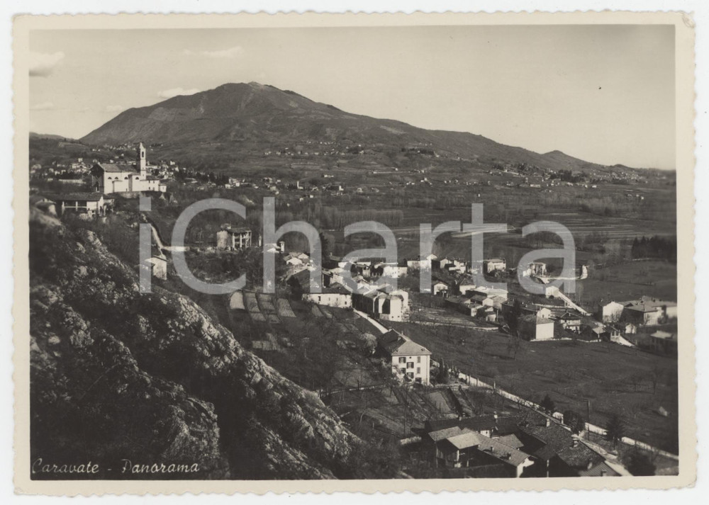 Cartolina originale da collezione 1958 CARAVATE VA Panorama del paese  Cartolina FG VG 1
