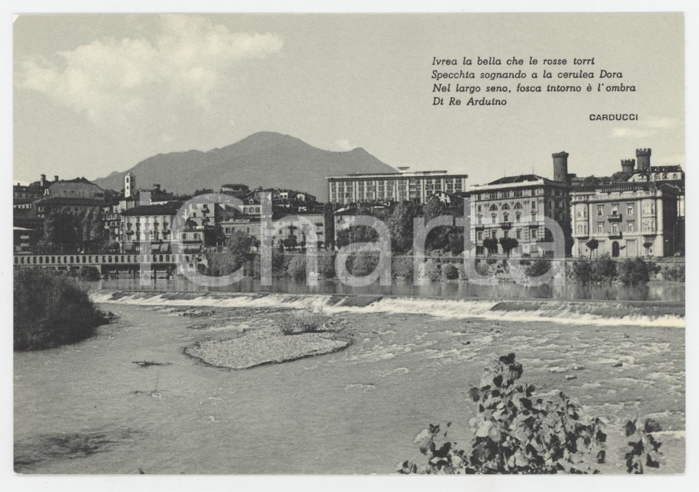 Cartolina originale da collezione 1960 ca IVREA TO Panorama di Ivrea e della Dora Baltea 2  Cartolina FG NV 1