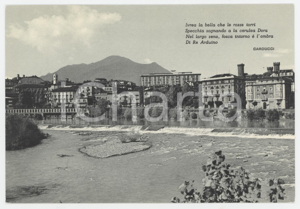 Cartolina originale da collezione 1960 ca IVREA TO Panorama di Ivrea e della Dora Baltea 3  Cartolina FG NV 1