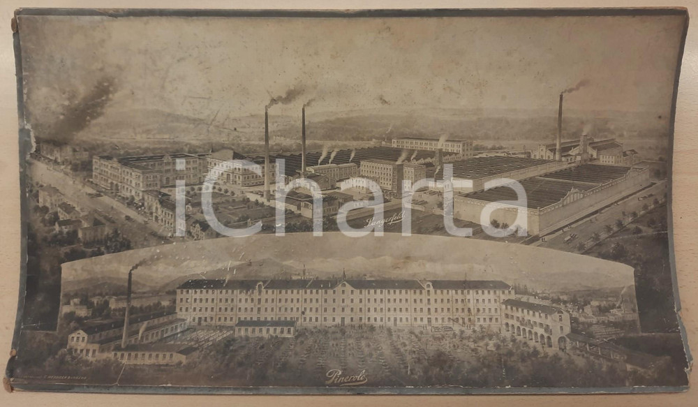 Materiale pubblicitario d’epoca 1910 ? ALBERT & E. HENKELS Pizzi  Fabbriche LANGERFELD e PINEROLO Pannello 1
