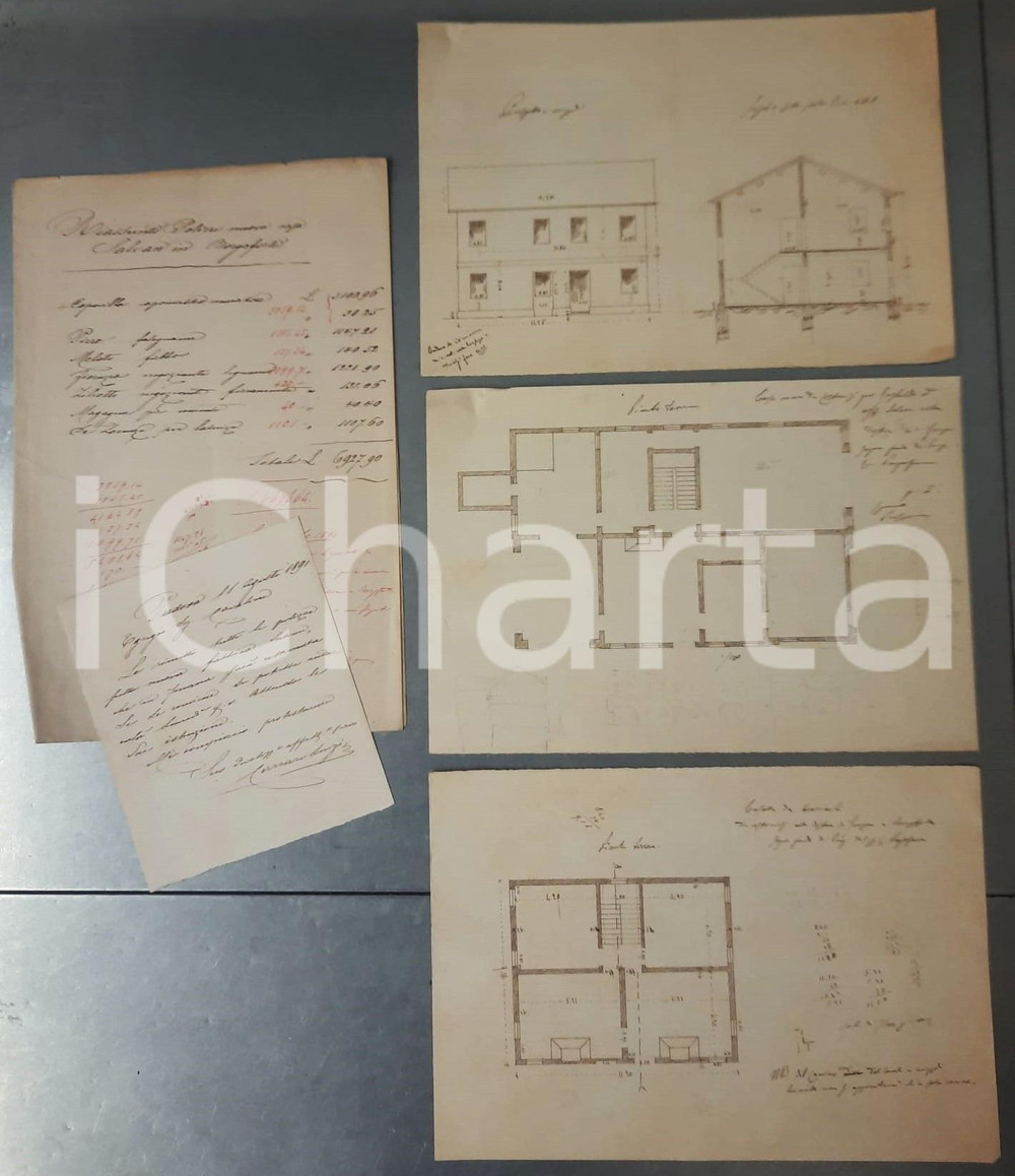 1891 ANGUILLARA VENETA / BORGOFORTE Progetto casa SALVAN *Disegnato a mano