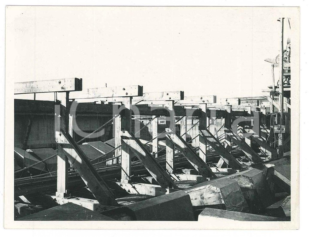 Fotografia d epoca originale 1950 ca Ponte di CAPRONA PI Cantiere  Fotografia 12x9 cm 4 1