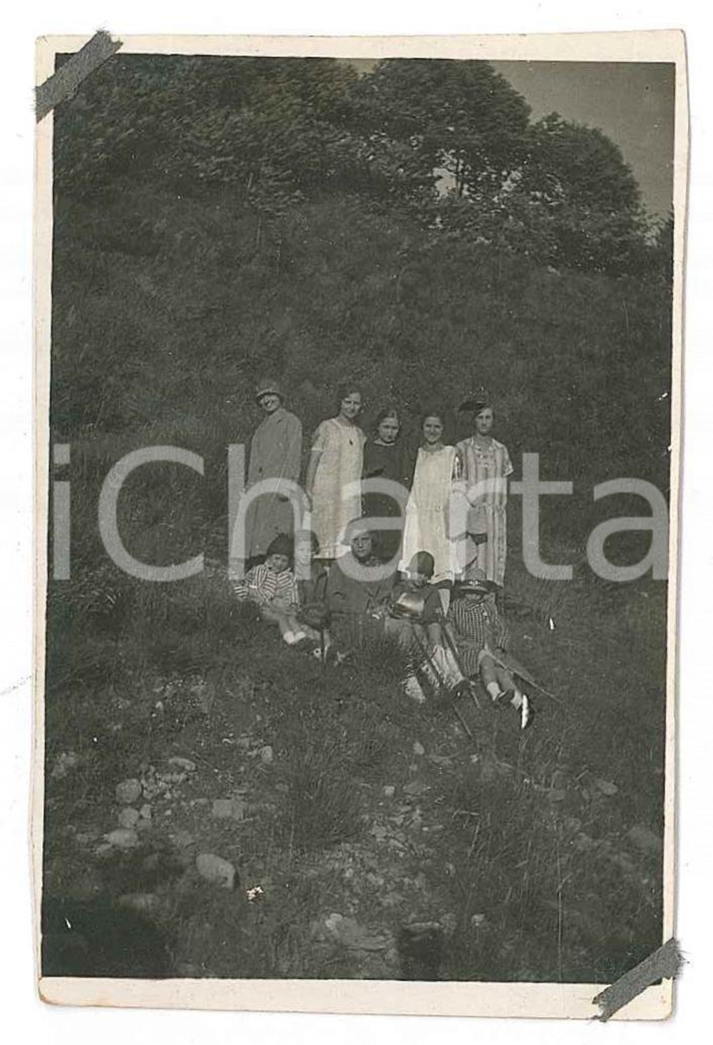 Fotografia d epoca originale 1925 GIGNESE VB PARUSCIOLA  Gruppo di donne  Foto 6x8 cm 1