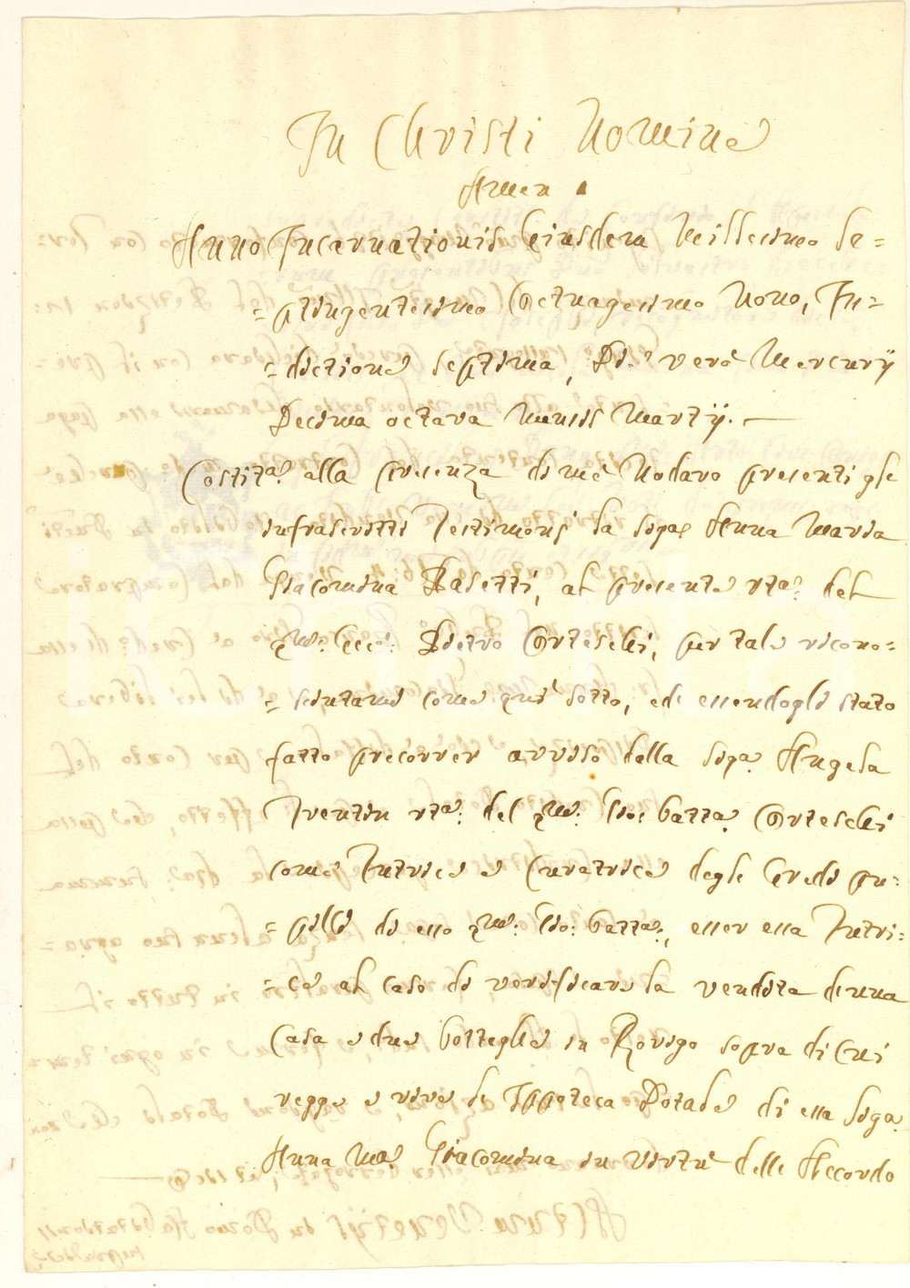 Documento originale, autentico 1789 ROVIGO Vendita beni Angela TRENTIN e conto dotale Manoscritto 1