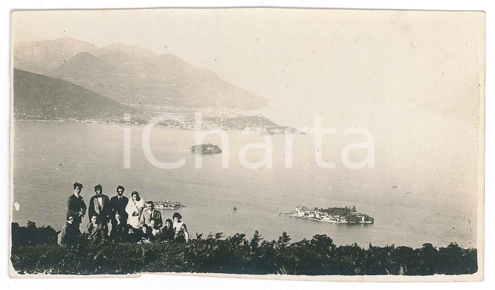Fotografia d epoca originale 1926 STRESA Famiglia al MOTTINO sopra l ALPINO  Foto 13x8 cm 1