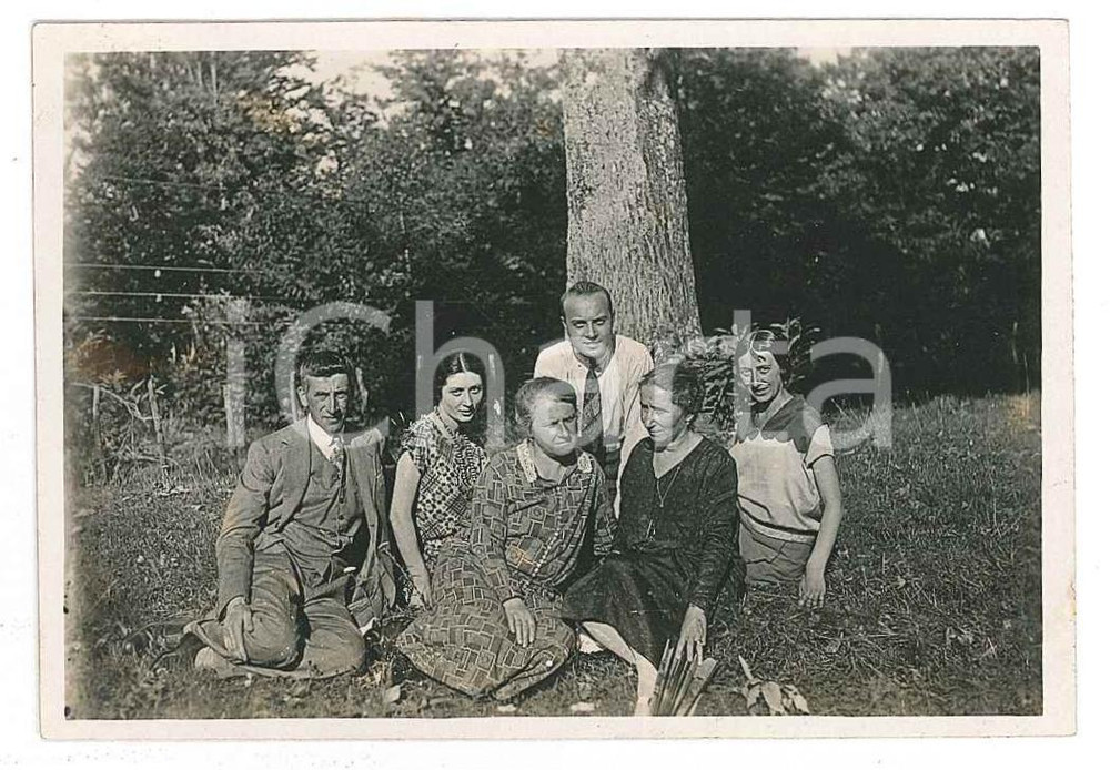 Fotografia d epoca originale 1928 GIGNESE VB PARUSCIOLA  Gruppo di famiglia 1 Foto 8x6 cm 1