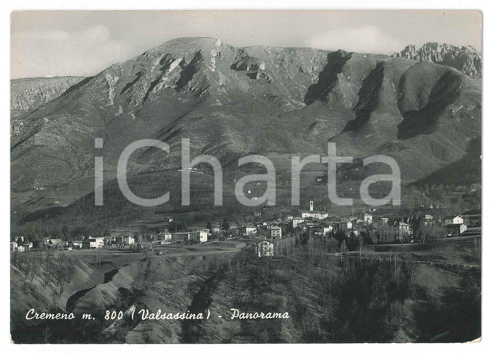 Cartolina originale da collezione 1954 CREMENO  VALSASSINA Panorama del paese  Cartolina FG VG 1