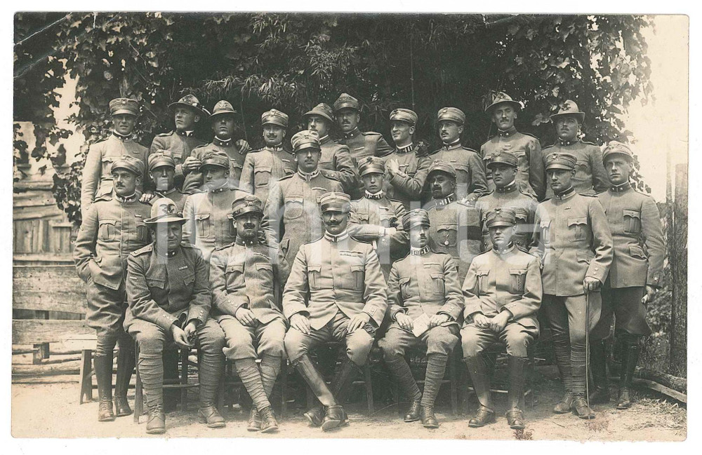 Fotografia d epoca originale 1915 ca WW1 REGIO ESERCITO Ufficiali Foto Comando Battaglione Speciale Misto 1