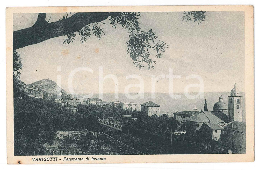 Cartolina originale da collezione 1935 ca FINALE LIGURE  VARIGOTTI Panorama di levante  Cartolina FP VG 1