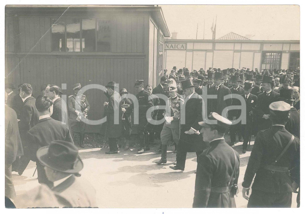 Fotografia d epoca originale 1925 MILANO Duca di Bergamo visita Fiera Campionaria con Cesare NAVA Foto 1