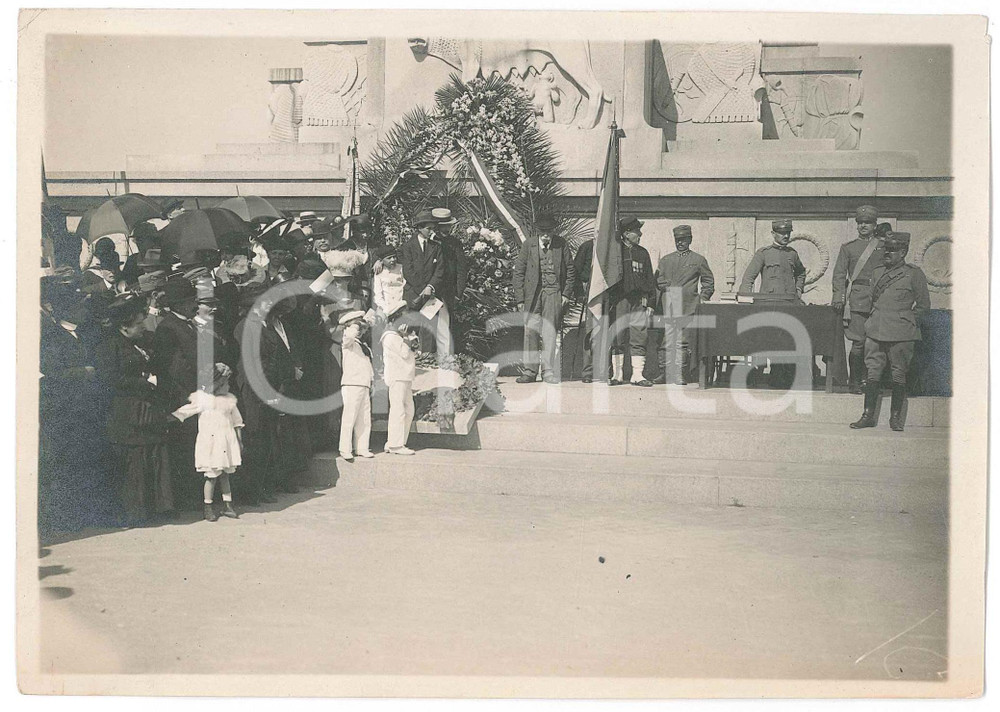 1925 ca ROMA GIANICOLO Monumento a Garibaldi - Cerimonia militare (2) Foto