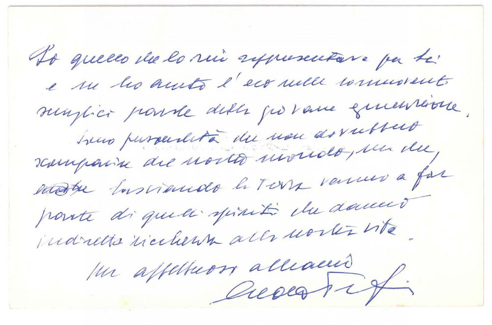 Autografo originale 1980 PADOVA Avv. Aldo PERISSINOTTO  Biglietto da visita AUTOGRAFO 1