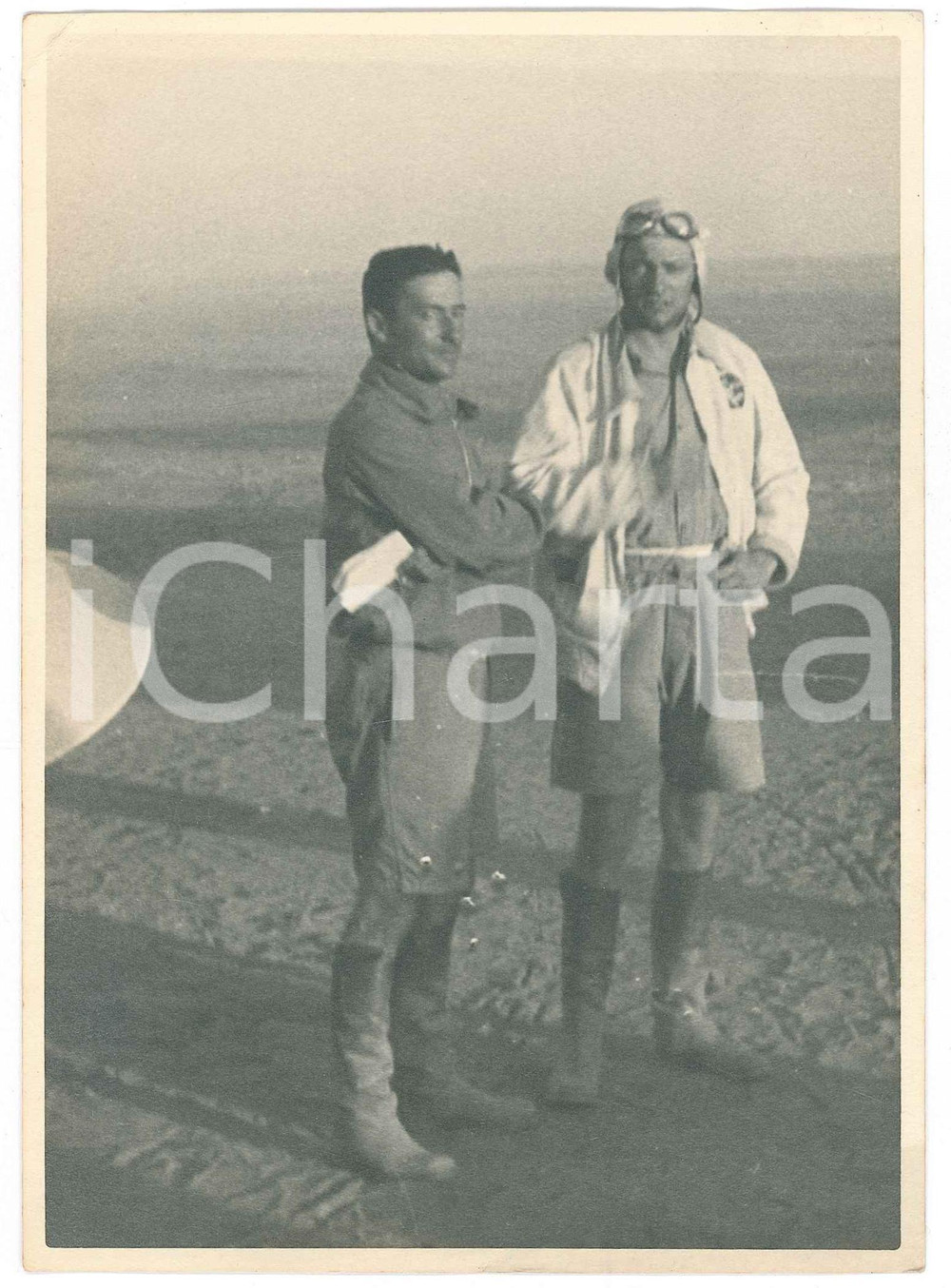 Fotografia d epoca originale 1936 AOI ETIOPIA NEGHELLI  Gastone PISONI Mario ZALDINI ultimo volo Foto RARA 1