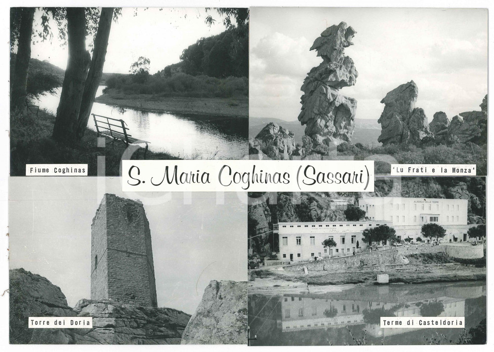 1965 ca SANTA MARIA COGHINAS Vedutine - Terme Casteldoria - Bozzetto cartolina