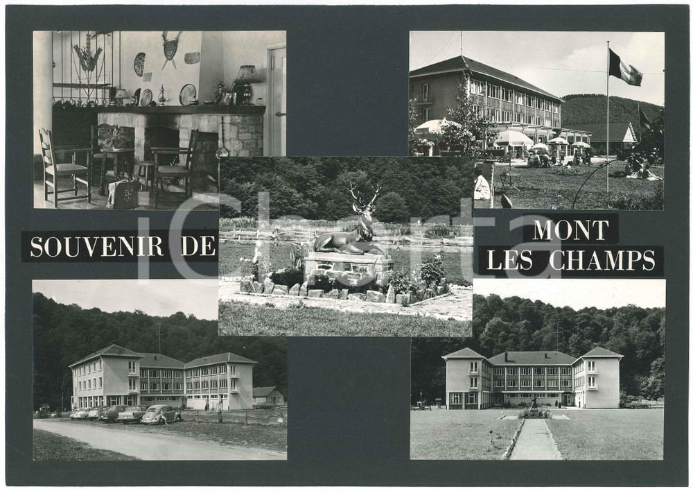 Stampa, bozzetto originale 1965 ca BOHAN SUR SEMOIS B Vedutine Centre Vacances MONT LES CHAMPS Bozzetto 1