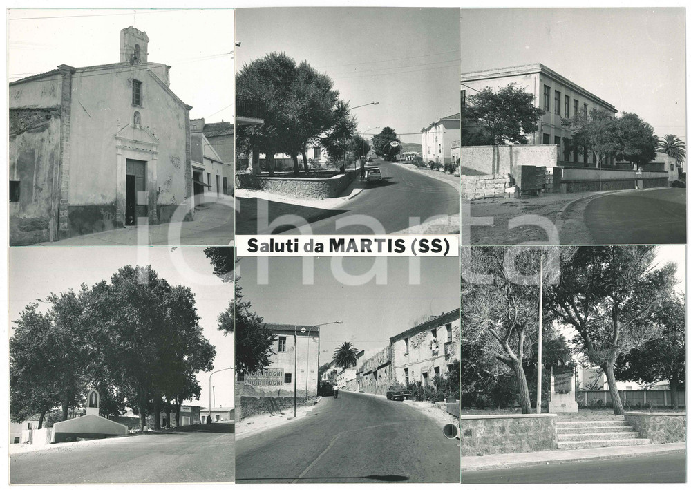 Stampa, bozzetto originale 1965 ca SARDEGNA MARTIS SS Vedutine  Bozzetto cartolina Circo TOGNI 1