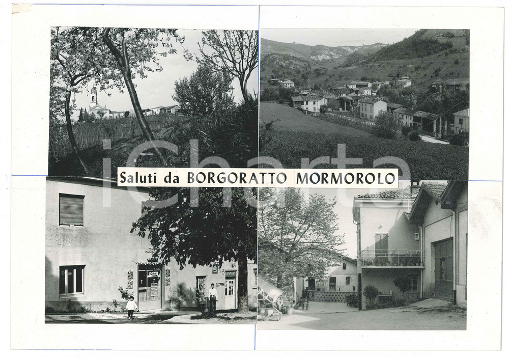 Stampa, bozzetto originale 1965 ca BORGORATTO MORMOROLO  Vedutine  Bozzetto per cartolina 30x21 cm 1