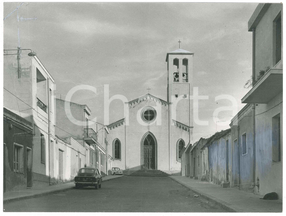 Fotografia d epoca originale 1965 ca SARDEGNA OLMEDO SS Chiesa di Nostra Signora di Talia Foto 24x18 cm 1