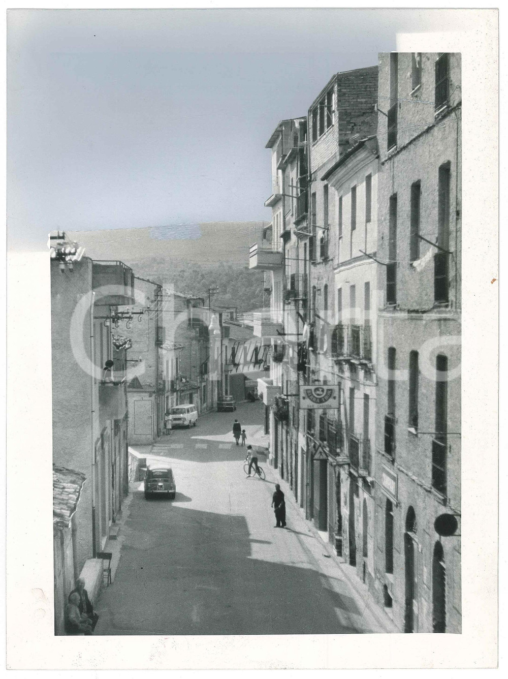 Fotografia d epoca originale 1965 ca MOLISE JELSI CB Veduta del centro Fotografia 18x24 cm 1