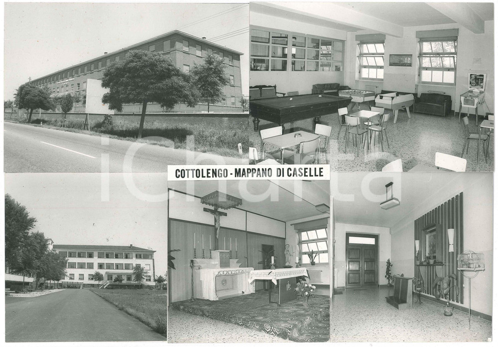 Stampa, bozzetto originale 1965 ca MAPPANO TORINESE  Casa Cottolengo  Vedutine Bozzetto per cartolina 1