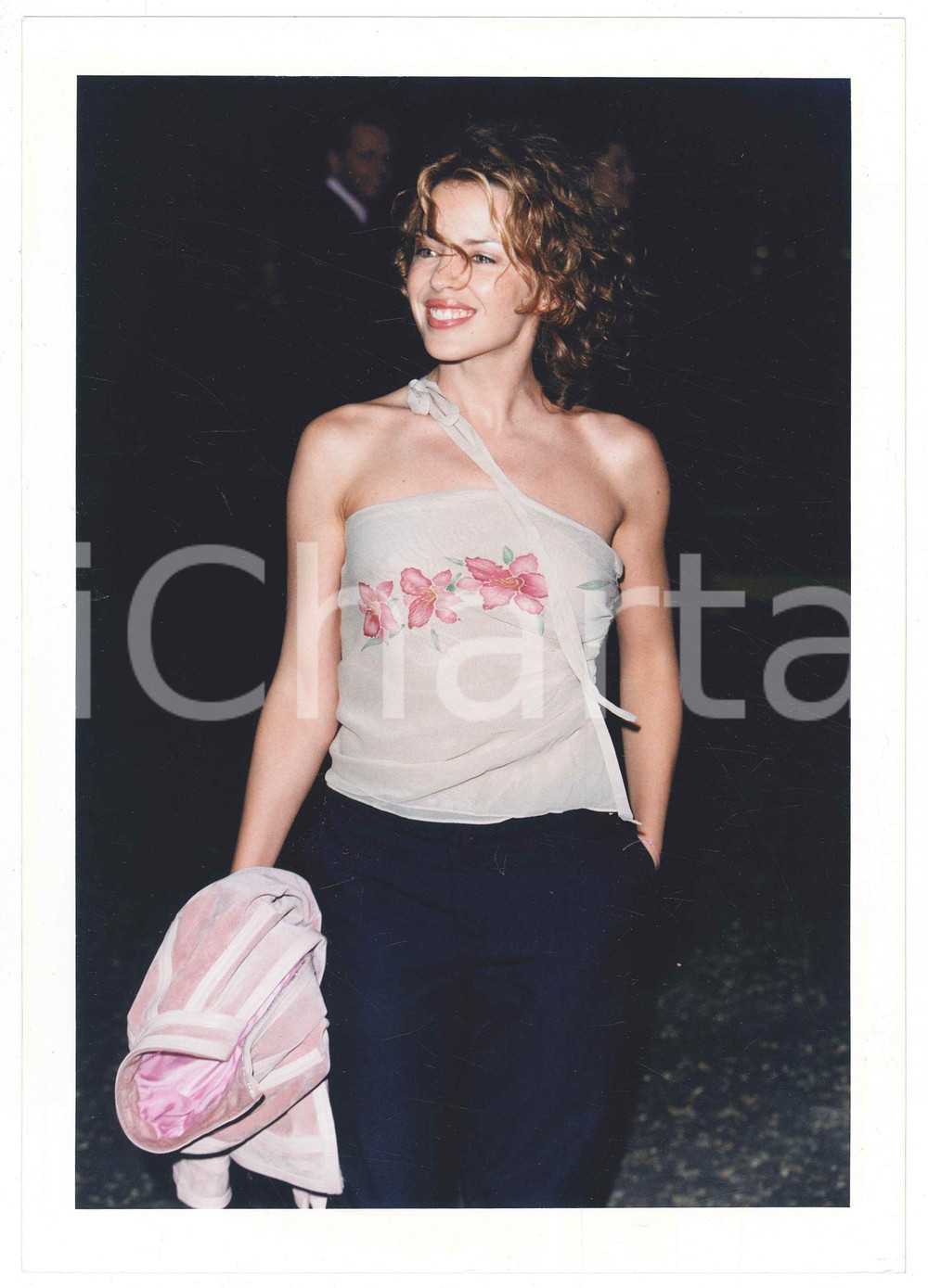 Fotografia d epoca originale 2000 LONDON Kylie MINOGUE at opening of TATE MODERN Photo 21x30 cm 1