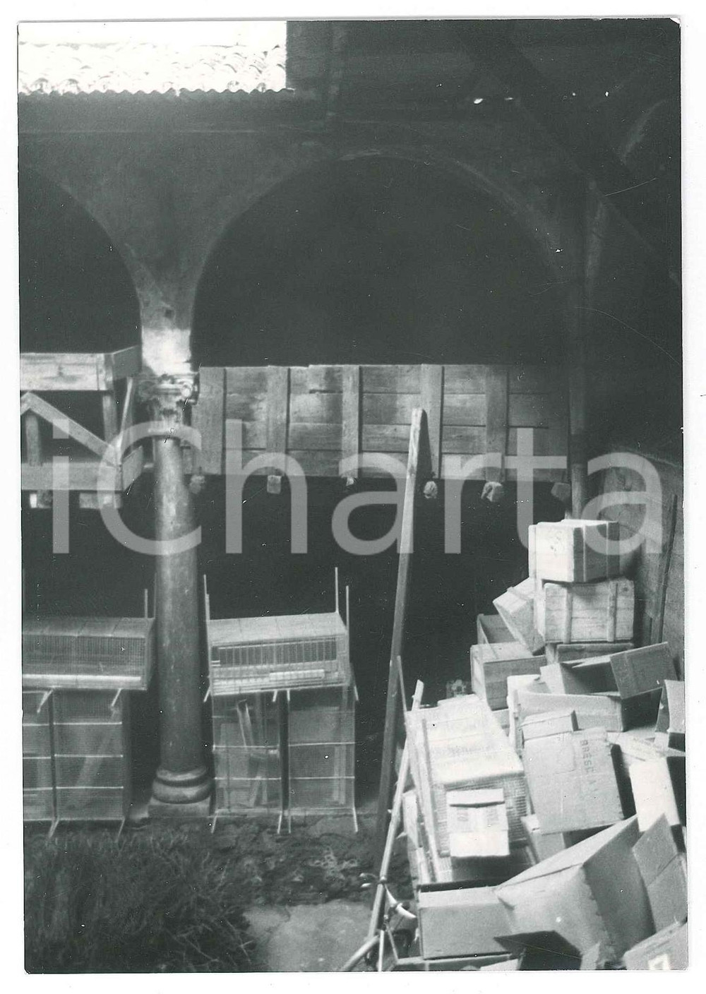 Fotografia d epoca originale 1970 ca BRESCIA Chiesa San Giuseppe  Terzo chiostro  Restauri 3 Foto 10x15 1