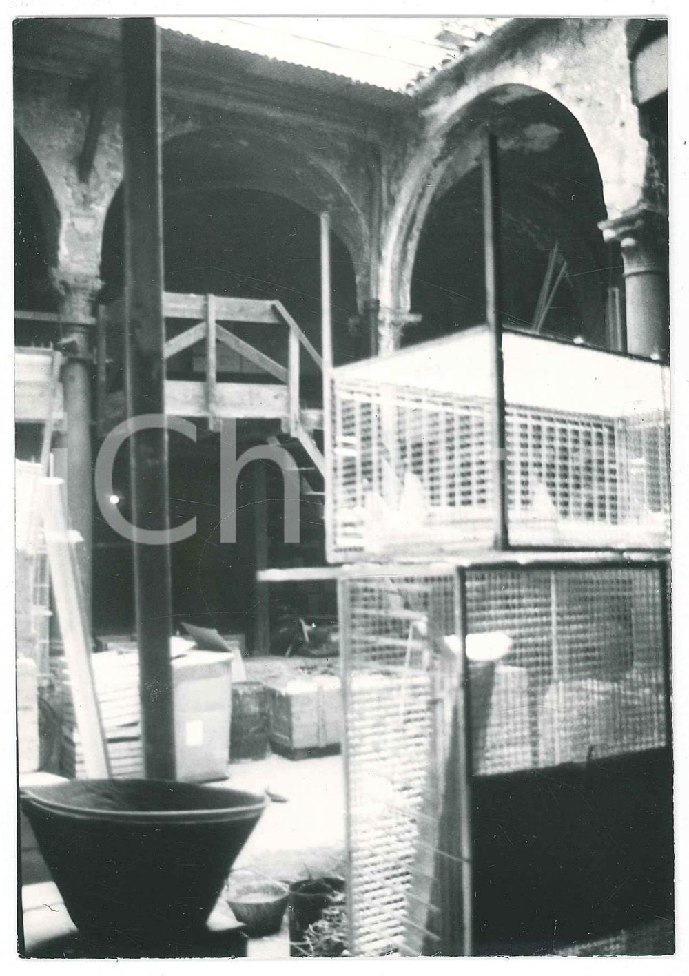 Fotografia d epoca originale 1970 ca BRESCIA Chiesa San Giuseppe  Terzo chiostro  Restauri 2 Foto 10x15 1