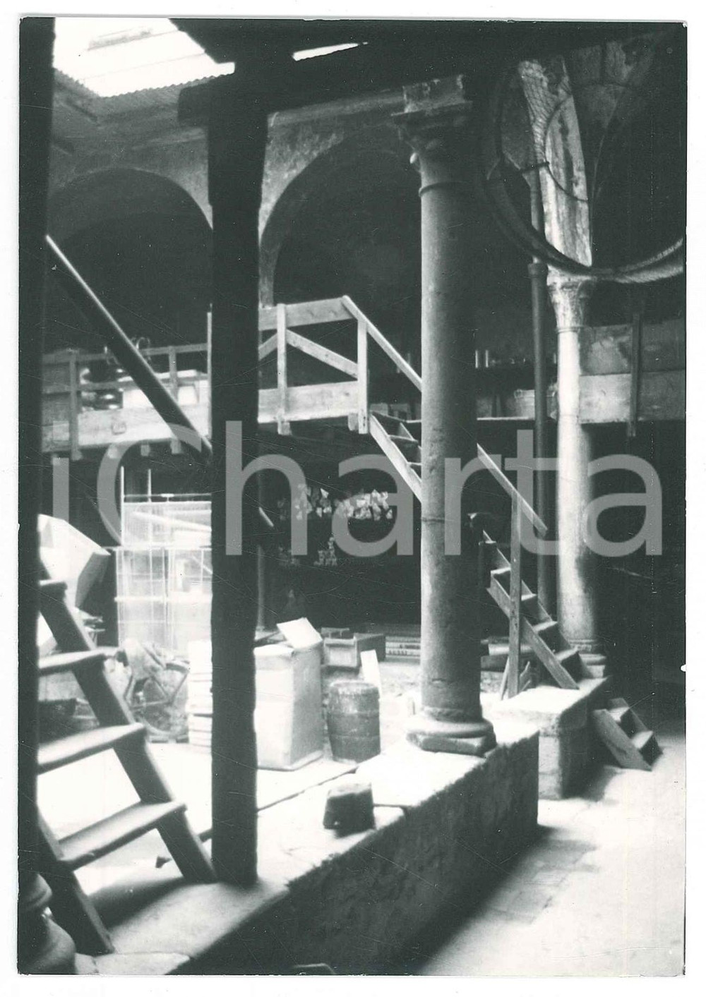 Fotografia d epoca originale 1970 ca BRESCIA Chiesa San Giuseppe  Terzo chiostro  Restauri 1 Foto 10x15 1