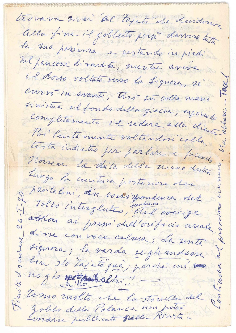 Autografo originale 1970 FIRENZE Lettera prof. Ugo STOPPATO su stampe di Padova AUTOGRAFO 1