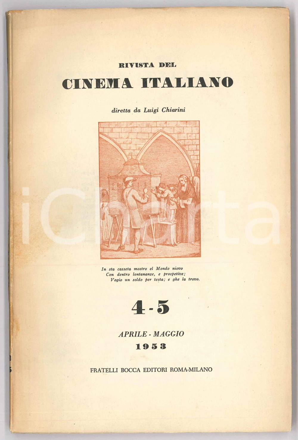 Giornale, rivista storica 1953 RIVISTA DEL CINEMA ITALIANO Cinema e scuola  Que viva Mexico Eisenstein 1
