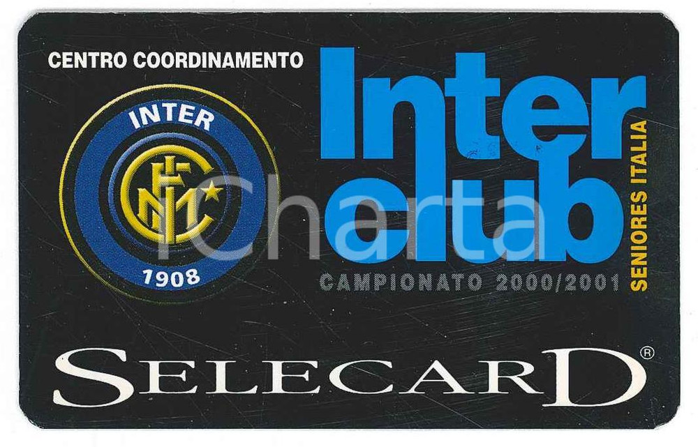 Oggetto da collezione cartaceo 2000 F.C. INTERNAZIONALE Centro coordinamento INTER CLUB Seniores  Tessera 1