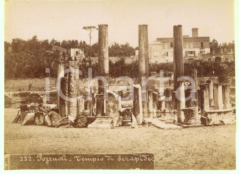Fotografia d epoca originale 1890 ca POZZUOLI NA Tempio di Serapide Foto Achille MAURI n° 801 1