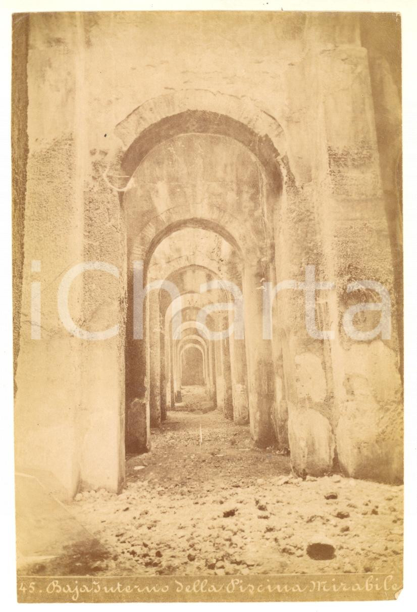 Fotografia d epoca originale 1890 ca BAIA / NAPOLI Interno della Piscina Mirabile Foto Achille MAURI nÂ° 45 1