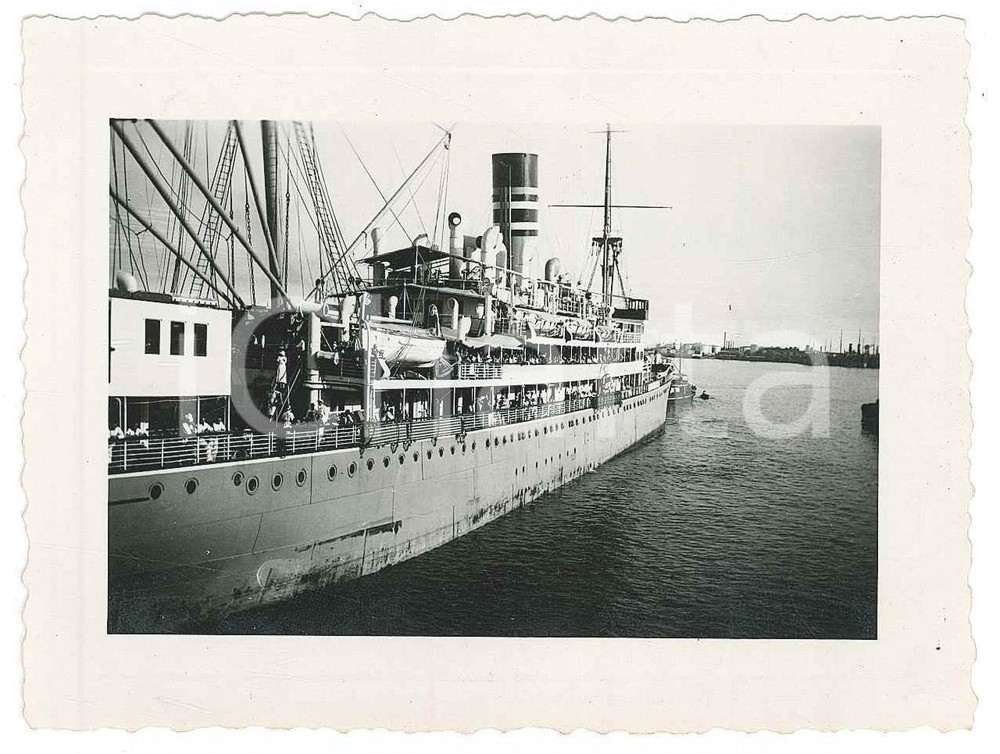 Fotografia d epoca originale 1935 GERMANY SS Adolph Woermann in navigazione Foto vintage 10x8 cm 1