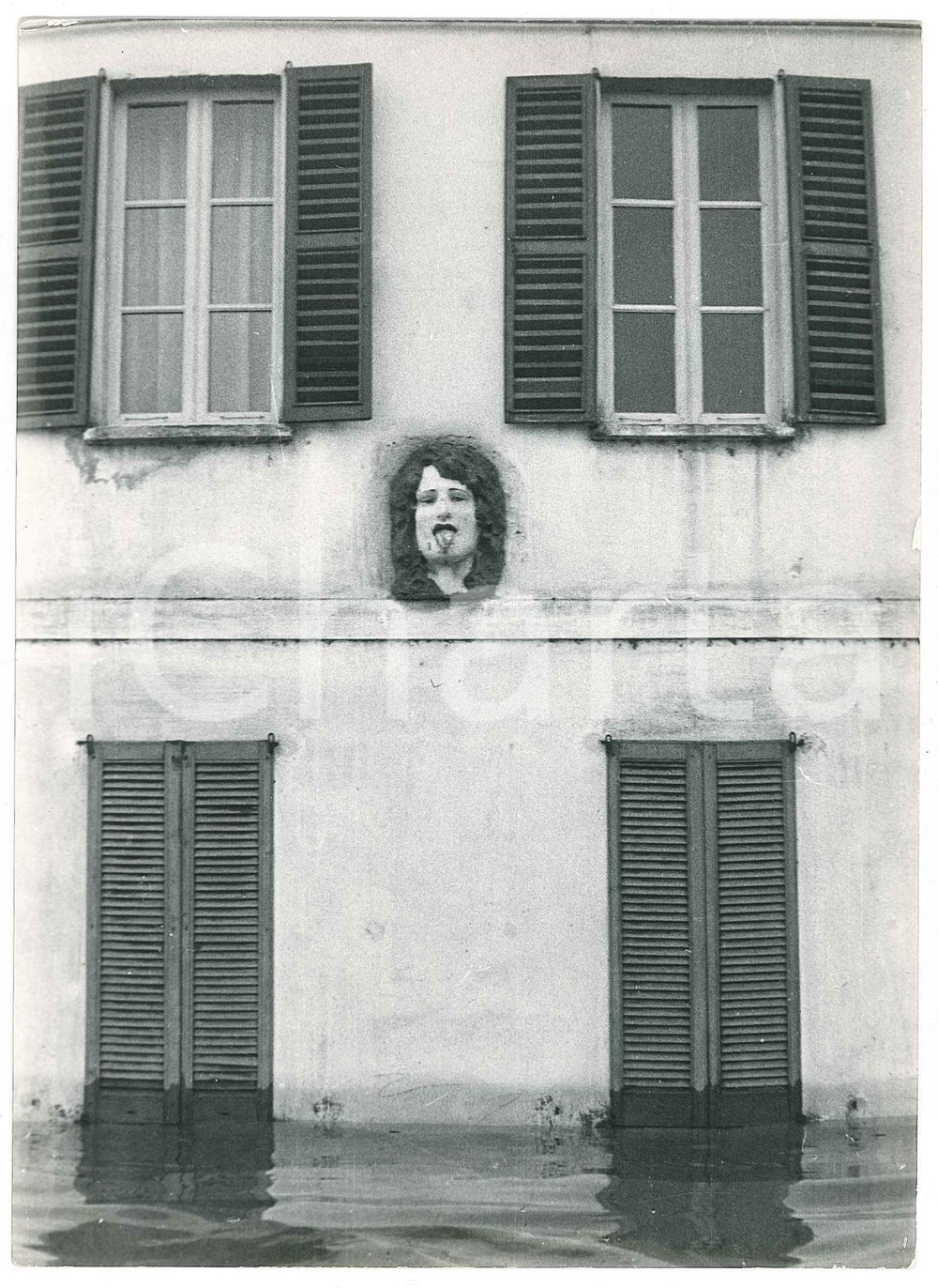 Fotografia d epoca originale 1968 ALLUVIONE PAVIA  Casa della Linguacciona  Foto 13x18 cm 1