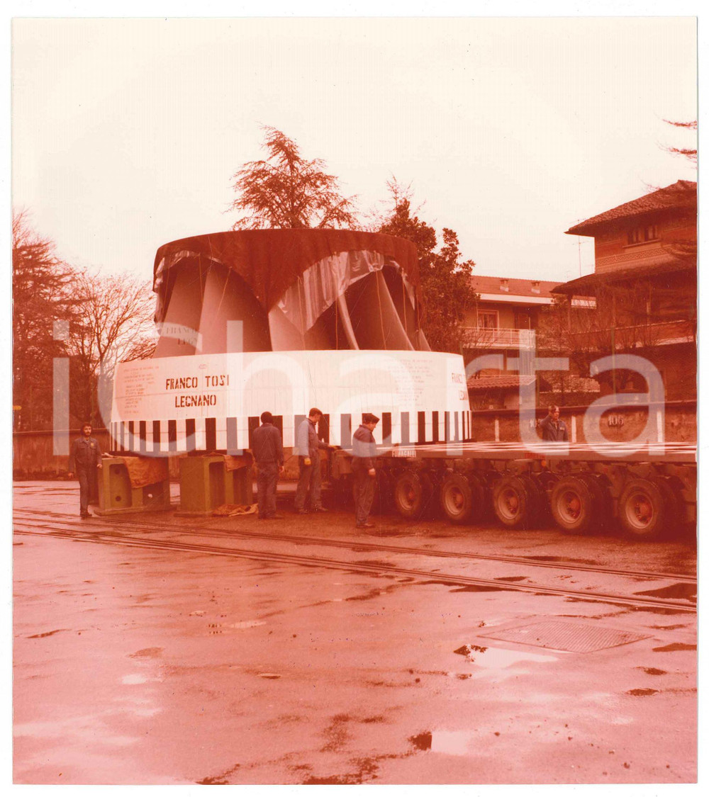 Fotografia d epoca originale 1975 LEGNANO Ditta Franco TOSI Meccanica  Trasporto turbina Foto 5 1
