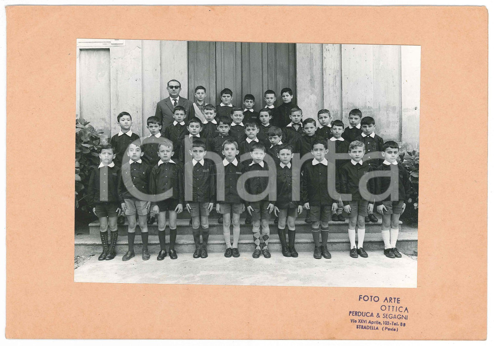Fotografia d epoca originale 1960 ca STRADELLA Scuole elementari  Classe maschile  Foto PERDUCA & SEGAGNI 1