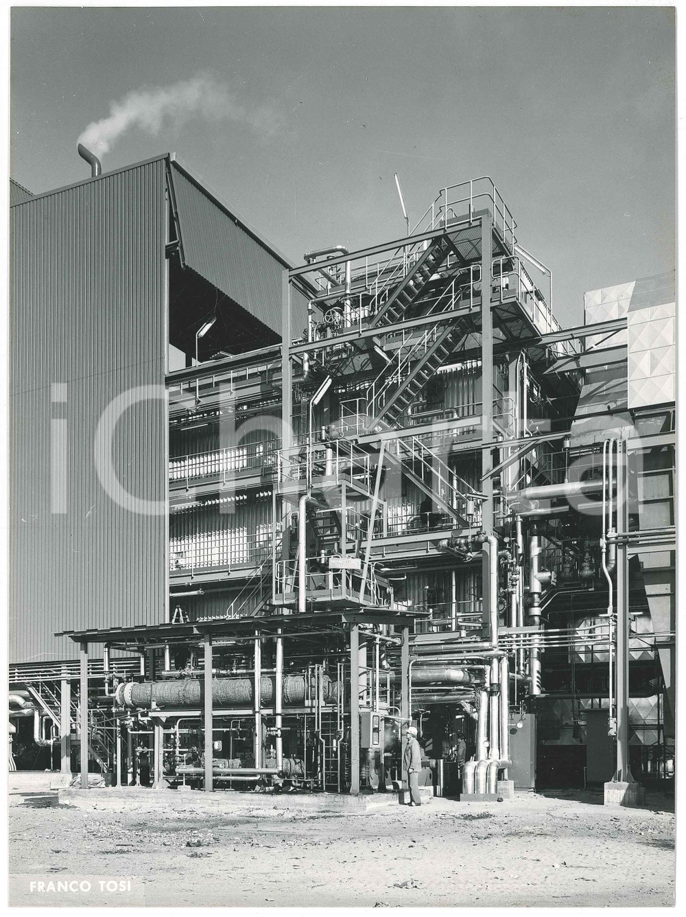 Fotografia d epoca originale 1975 ca s. l.  Ditta Franco TOSI Meccanica LEGNANO  Stabilimento Foto 1 1