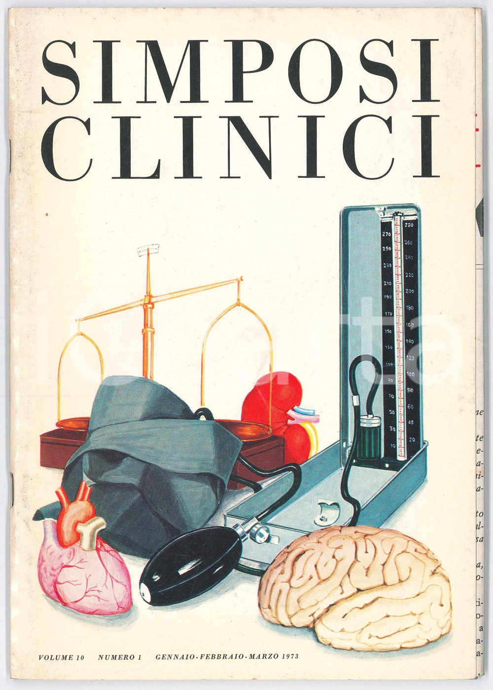 Giornale, rivista storica 1973 SIMPOSI CLINICI Vol.10 n.1  Scipione RIVAROCCI e sfigmomanometro Rivista 1