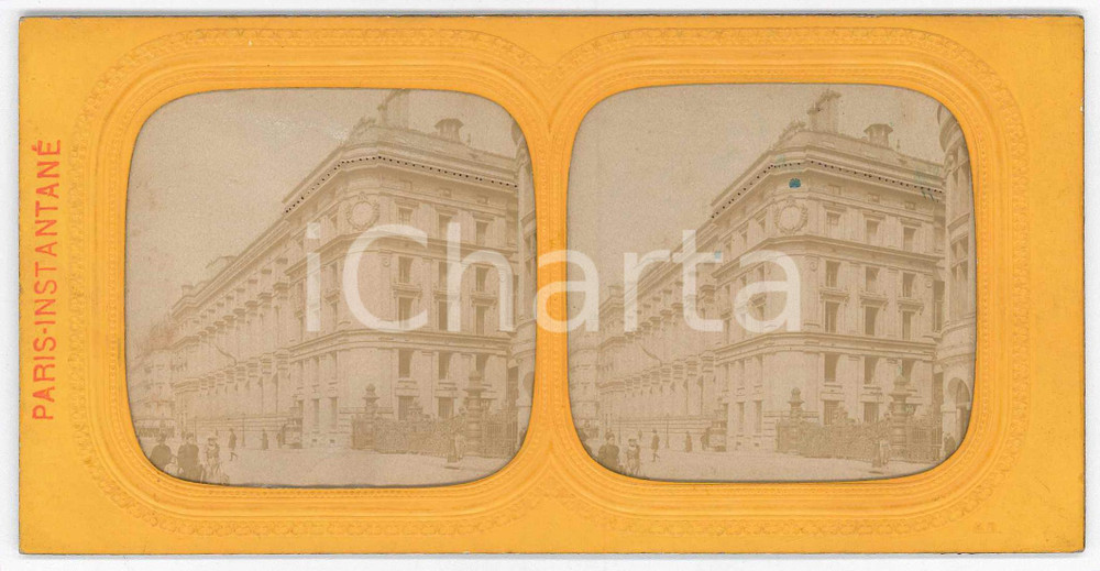 Fotografia d epoca originale 1900 ca FRANCE  PARIS DISPARU  Hotel des Portes Stereoview 1