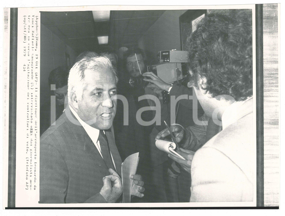 Fotografia d epoca originale 1979 ROMA Aeroporto Leonardo da Vinci  Direttore Raffaele CASAGRANDE Telefoto 1