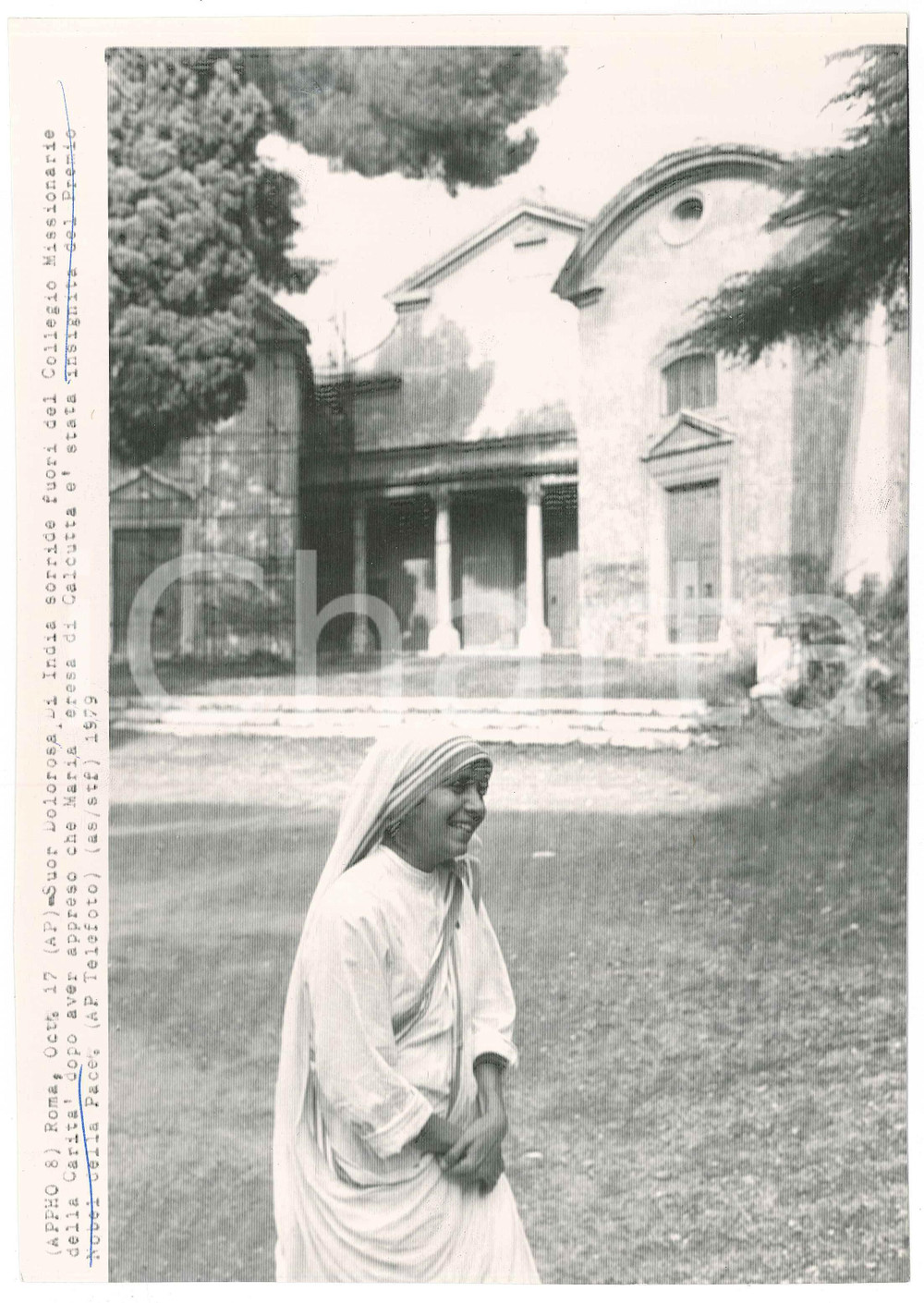 Fotografia d epoca originale 1979 ROMA Missionarie CaritÃ   Suor Dolorosa  Nobel Madre Teresa Telefoto 1