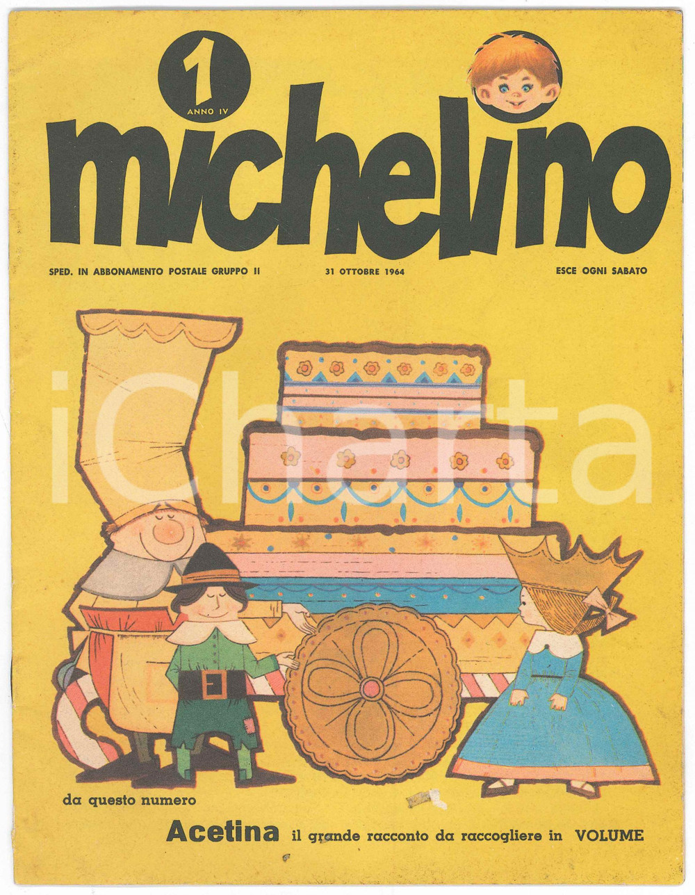 Giornale, rivista storica 1964 MICHELINO Anno IV n.1  Rivista per bambini F.LLI FABBRI EDITORI 1