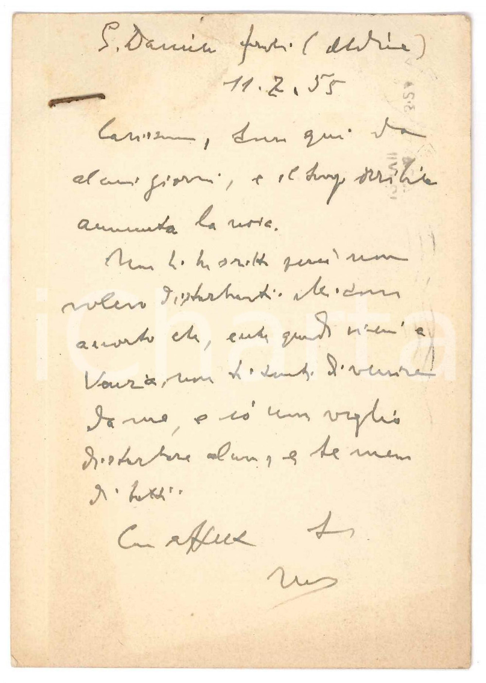 Autografo originale 1955 SAN MARZANO SUL SARNO Vincenzo MANZINI lavora a nuova edizione AUTOGRAFO 1