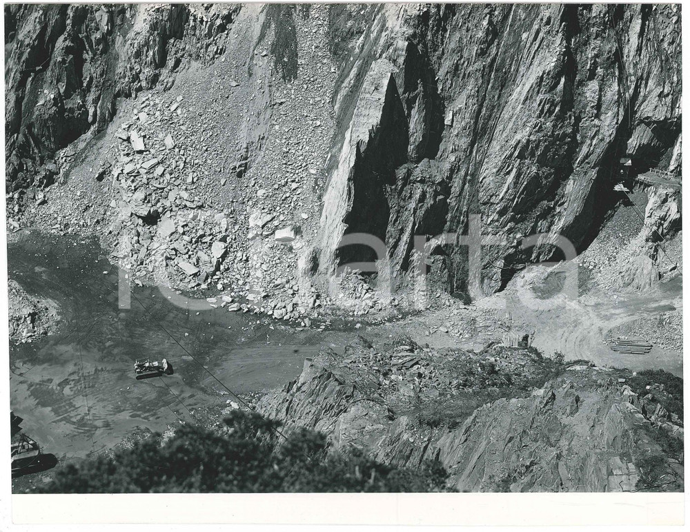 Fotografia d epoca originale 1963 LAI DA CURNERA / SVIZZERA Costruzione della diga  Cantiere 15  Foto 1
