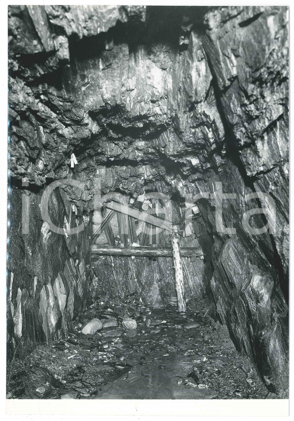 Fotografia d epoca originale 1963 LAI DA CURNERA SVIZZERA Cantiere della diga  Galleria 2 Foto 18x23 1