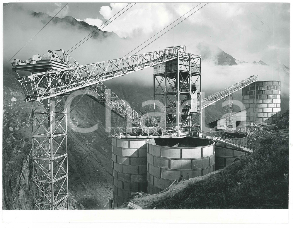 Fotografia d epoca originale 1963 LAI DA CURNERA SVIZZERA Costruzione della diga  Cantiere  Foto 21 1