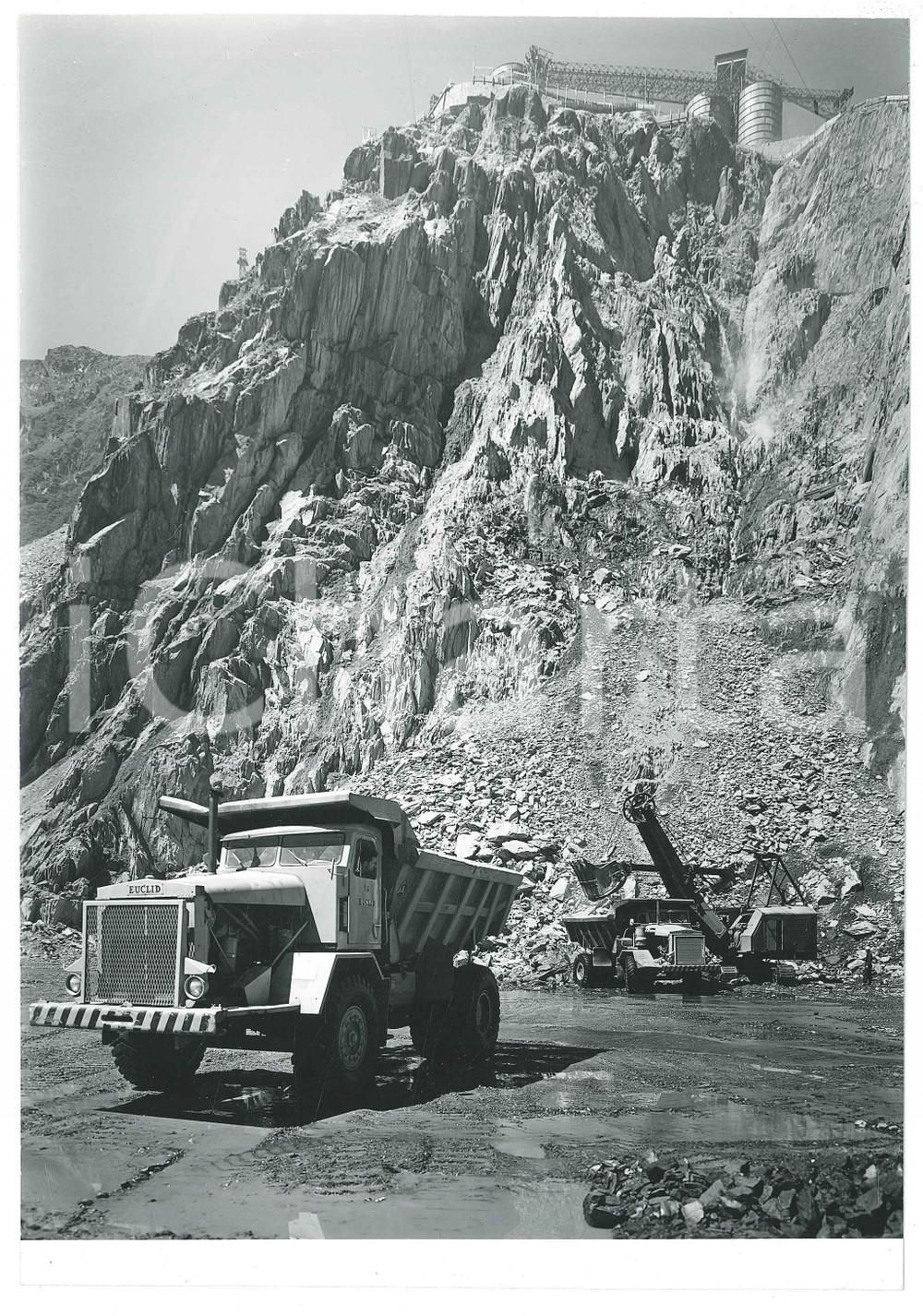 Fotografia d epoca originale 1963 LAI DA CURNERA SVIZZERA Costruzione della diga  Cantiere  Foto 8 1