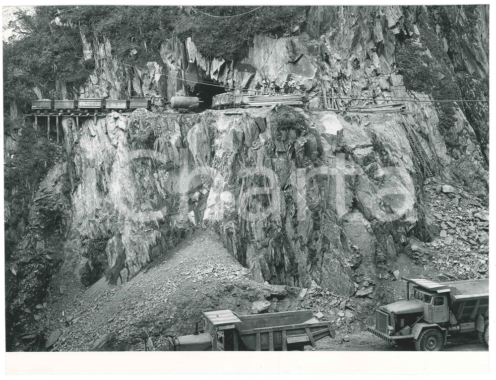 Fotografia d epoca originale 1963 LAI DA CURNERA SVIZZERA Costruzione della diga  Cantiere  Foto 9 1